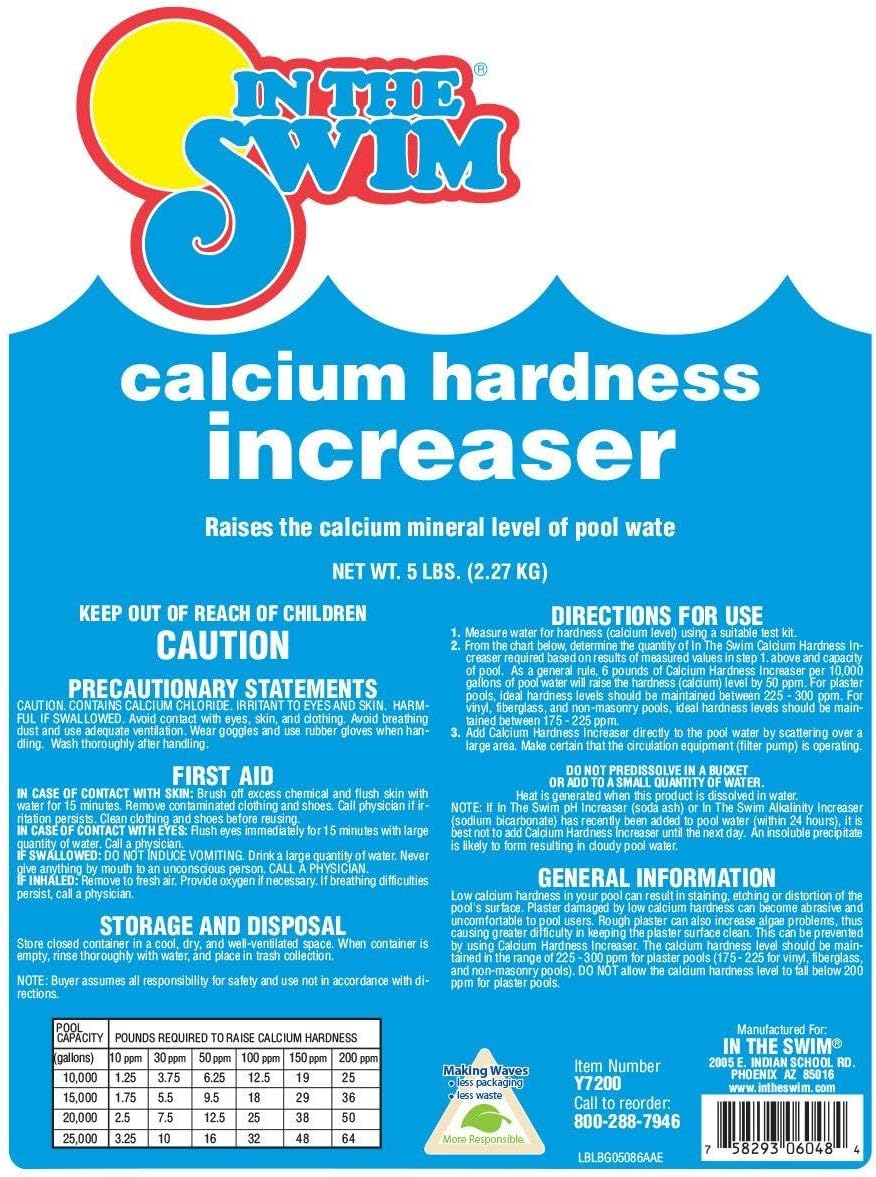 In The Swim Calcium Hardness Increaser for Swimming Pools - 25 Pounds | Fast-Acting, Scale Prevention - 94% Calcium Chloride