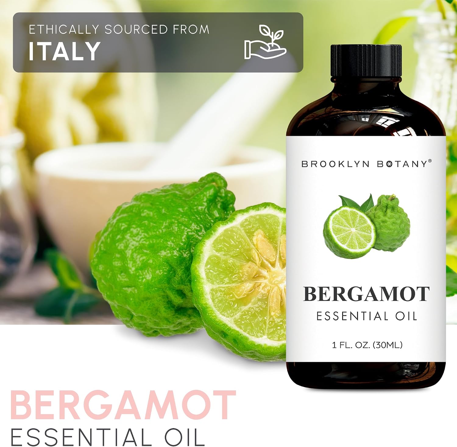 Brooklyn Botany Peppermint Essential Oil - Huge 4 Fl Oz - 100% Pure and Natural - Premium Grade with Dropper - for Aromatherapy and Diffuser