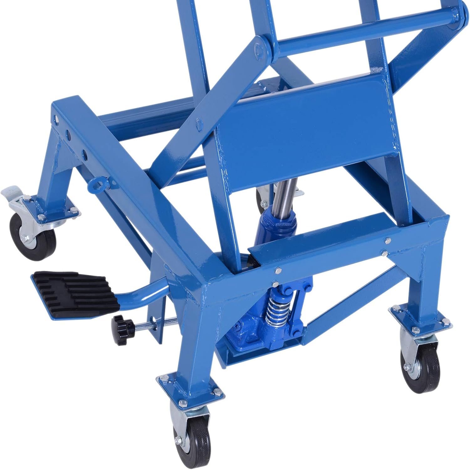 DURHAND 300 lbs Hydraulic Motorcycle Scissor Jack Lift Foot Step Wheels | for Small Dirt Bikes
