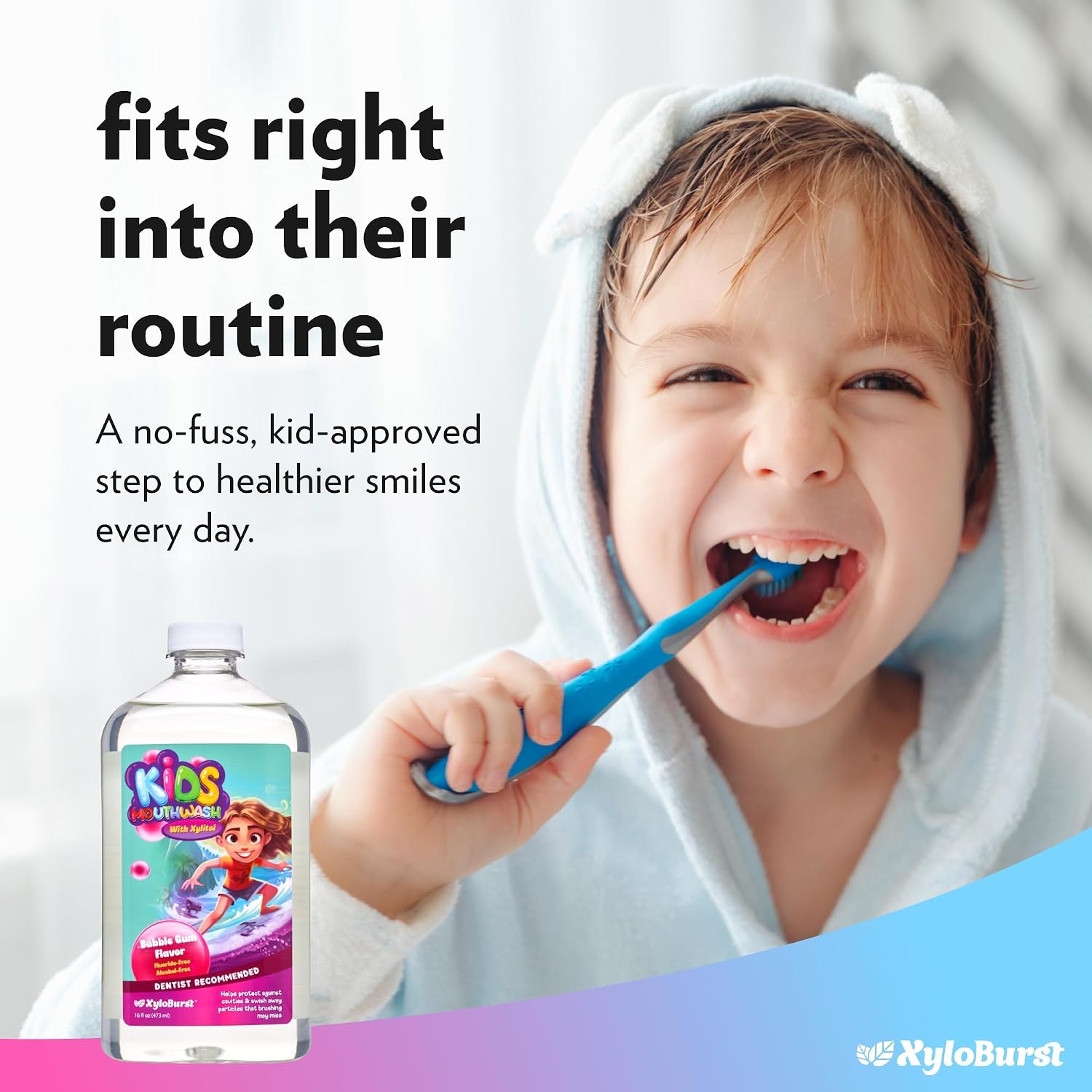 Xyloburst Oral Rinse Mouthwash - Natural Xylitol Mouthwash | Fluoride Free Mouth Wash | Alcohol Free Mouth Wash | Fresh Mint Mouth Rinse | SLS Free