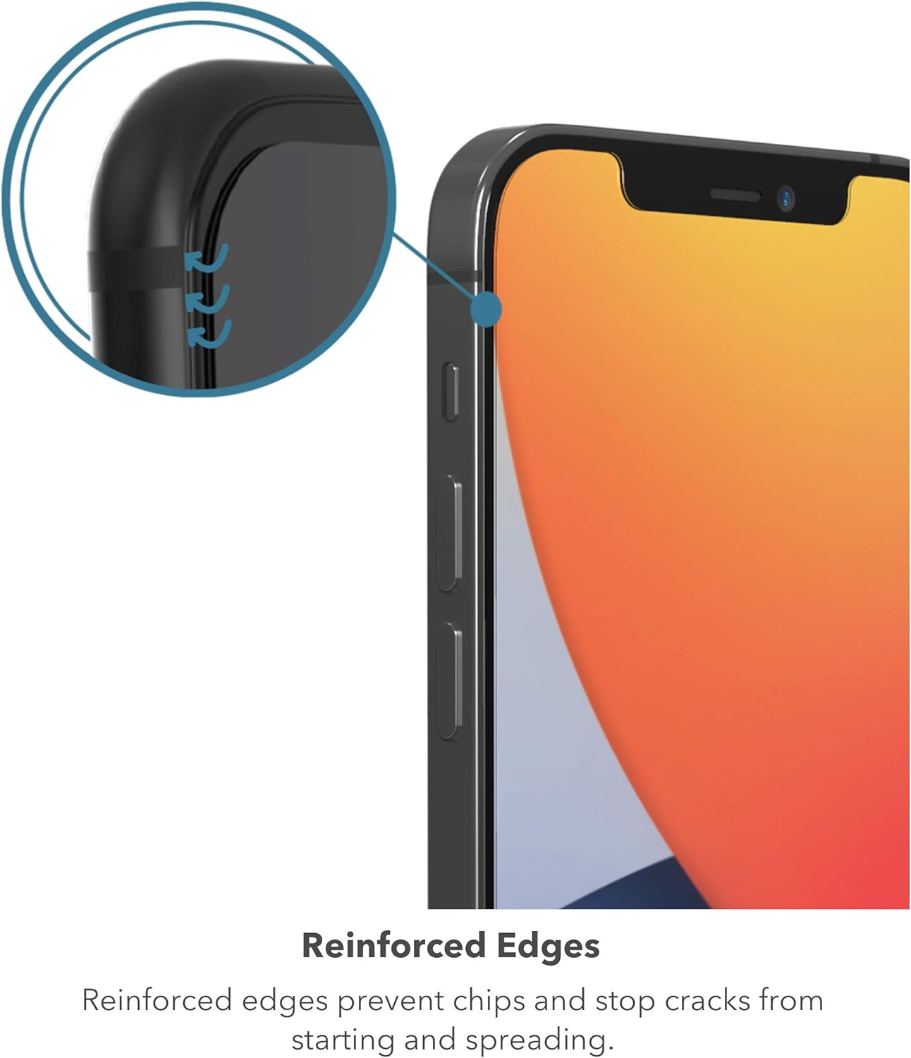 ZAGG Glass Elite VisionGuard+ Screen Protector - iPhone 12 Mini - Impact Protection, Scratch, Fingerprint, Smudge, InvisibleShield, Oil Resistant