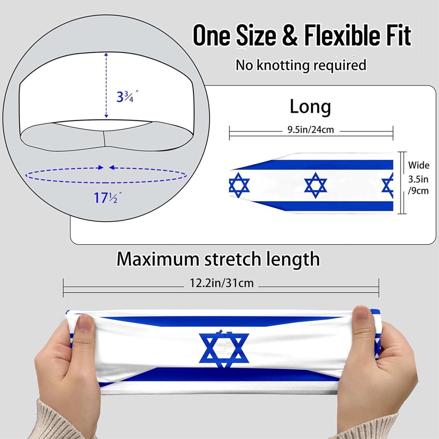 Sports Headband for Women Men,Flag Pattern Workout Head Band,Sweat Bands,Women Running Cycling Yoga Fitness,WorkoutSports Gift