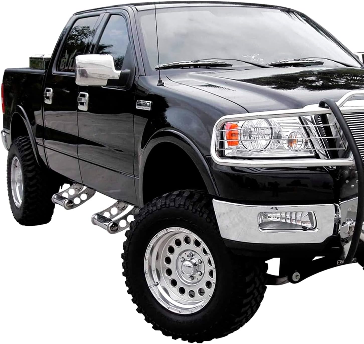 Bully AS-500 Polished Stainless Steel Universal Fit Truck Adjustable Side Step Set of 2 for Trucks from Chevy (Chevrolet), Ford, Toyota, GMC