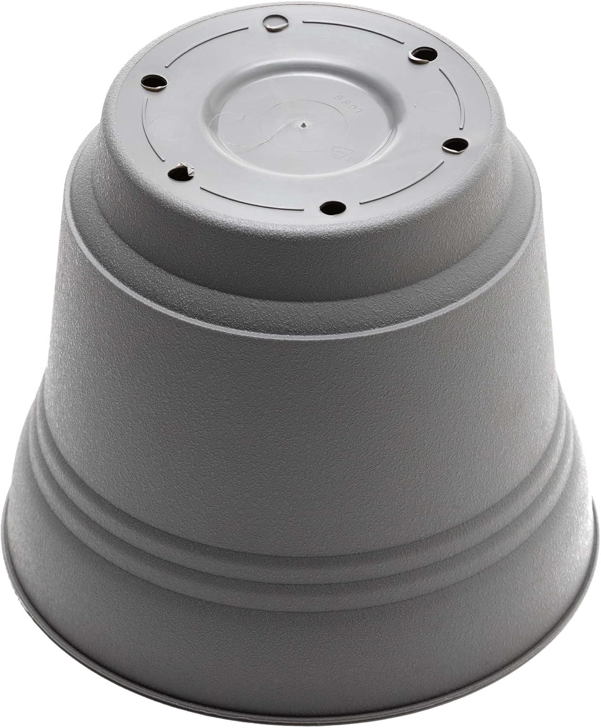 Bloem Saturn Round Planter with Saucer Tray: 14" - Black - Durable Plastic Pot, Matte Finish, Removable Saucer, for Indoor & Outdoor Use, Gardening, 5 Gallon Capacity
