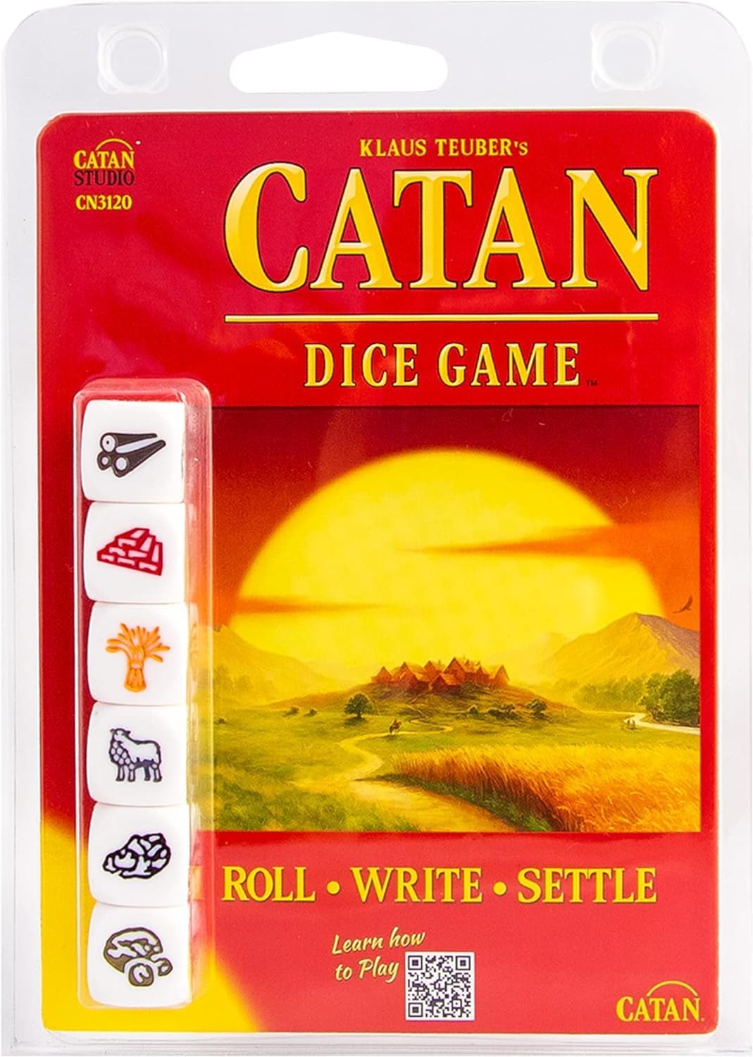 CATAN Dice Game - Portable Fun for On-the-Go Adventures! Strategy Game, Family Game for Kids and Adults, Ages 7+, 1-4 Players, 15-30 Minute Playtime