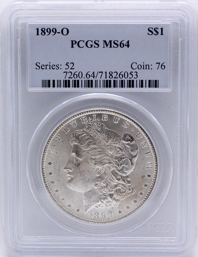 1899-O Morgan Silver Dollar PCGS Graded MS64