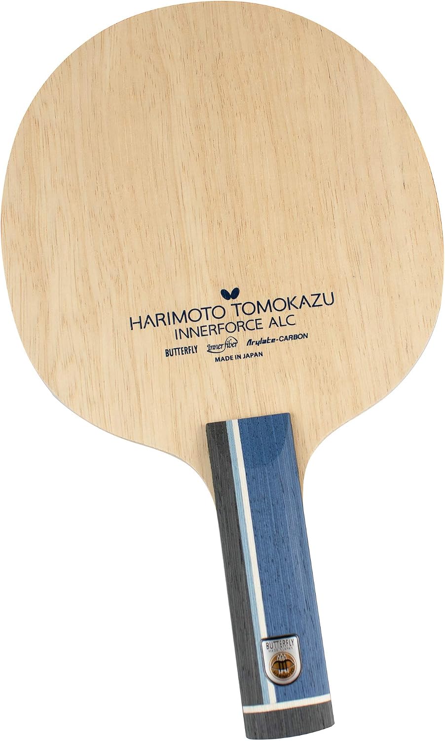 Harimoto Innerforce ALC Blade - Butterfly Table Tennis Blade - AL Carbon Fiber Blade - Professional Table Tennis Blade - AN, FL, and ST handle type - Made in Japan