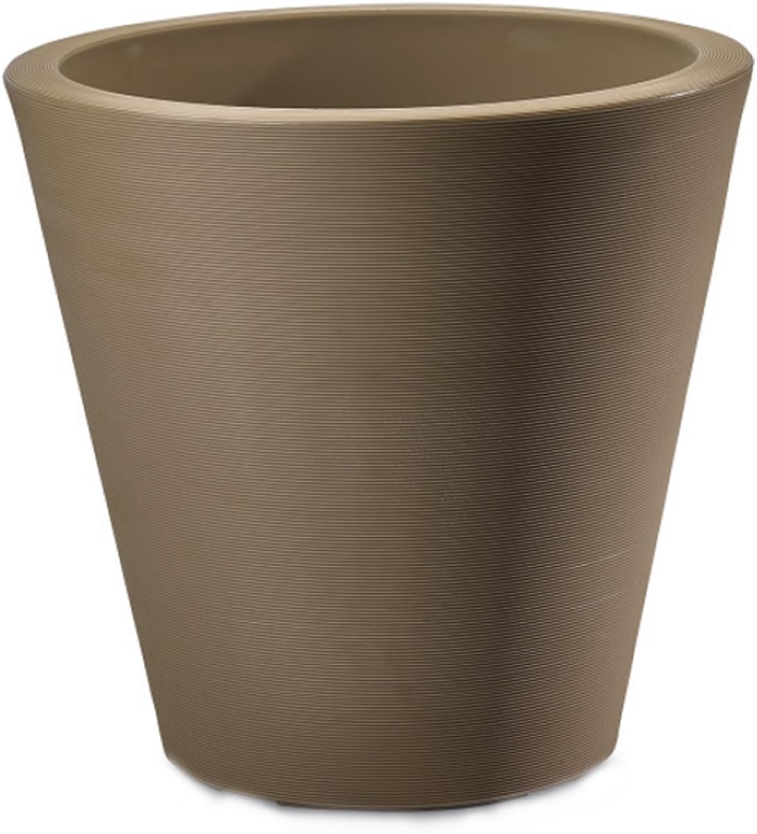 Crescent Garden Madison Planter– Weather-Resistant, Double Walled Indoor/Outdoor Plant Pot with Drain Hole – Durable All-Season Flower Container, 14" W (Cloud White)