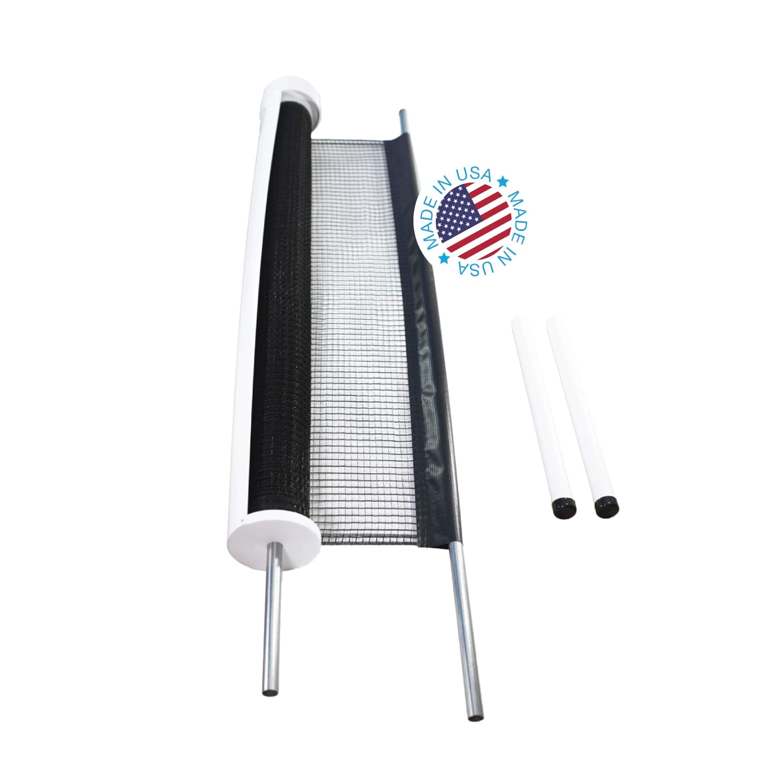 Kidkusion Retractable Driveway Guard | Adjustable Up to 25 Ft. | Visual Boundary for Playtime Safety | Black | Made in USA