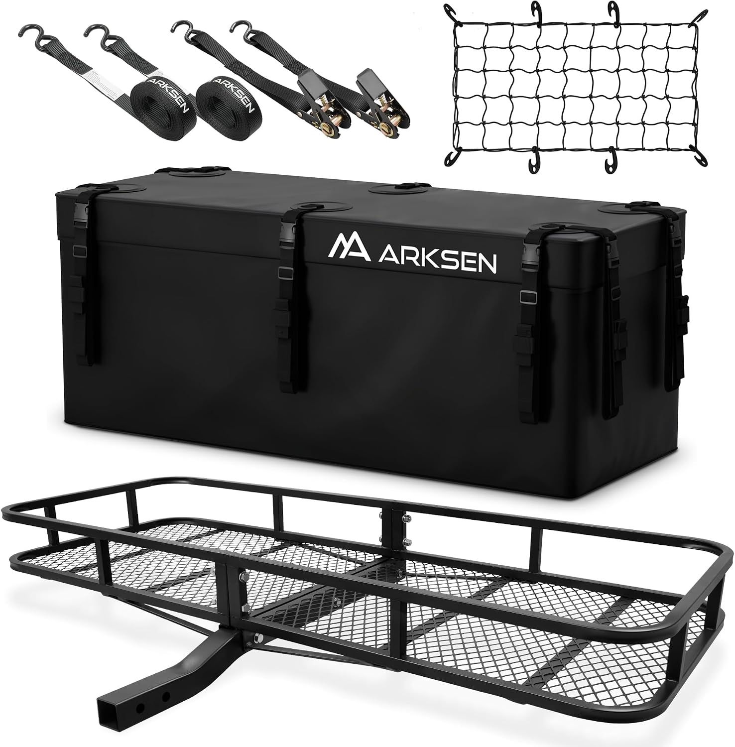 ARKSEN 60" x 23" x 5.5" Hitch Cargo Carrier, 500 Lbs Capacity Luggage Rack