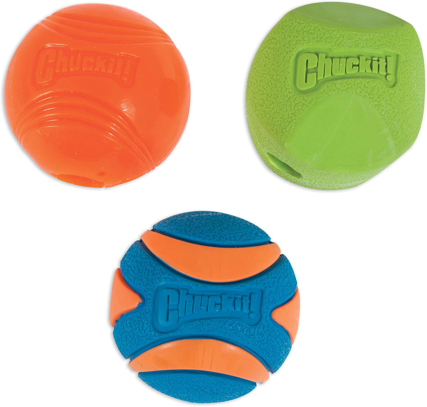 Chuckit! Fetch Pack Dog Balls - Interactive Dog Toys, High-Bounce Fetch Ball, Floating Ultra and Rugged Balls, Durable - Size Small, 2-inch Diameter, Set of 3