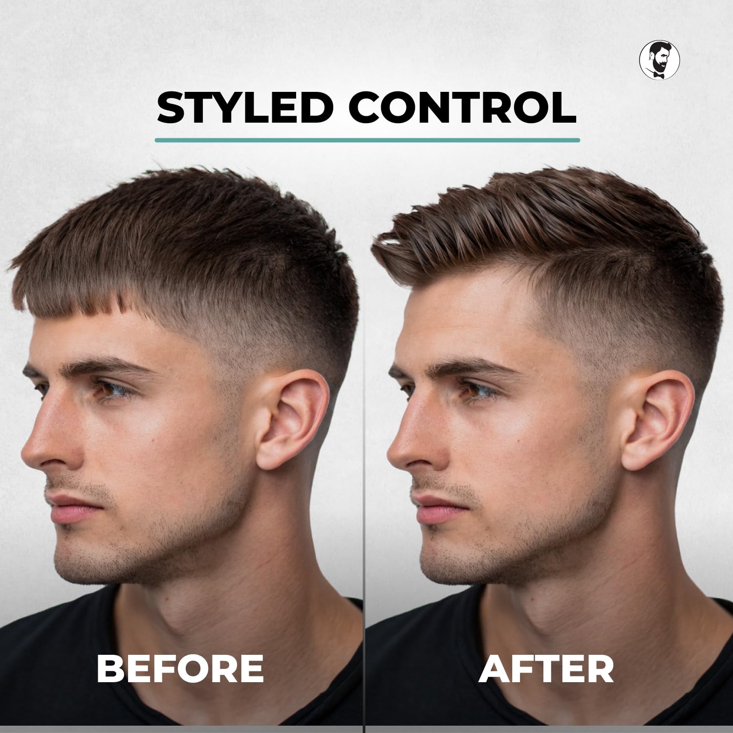 Gentlemen Republic 8oz Refined Hair Gel, 24 Hour Shine and Hold | Humidity resistant, alcohol-free formula that never flakes — professional hold made in the USA