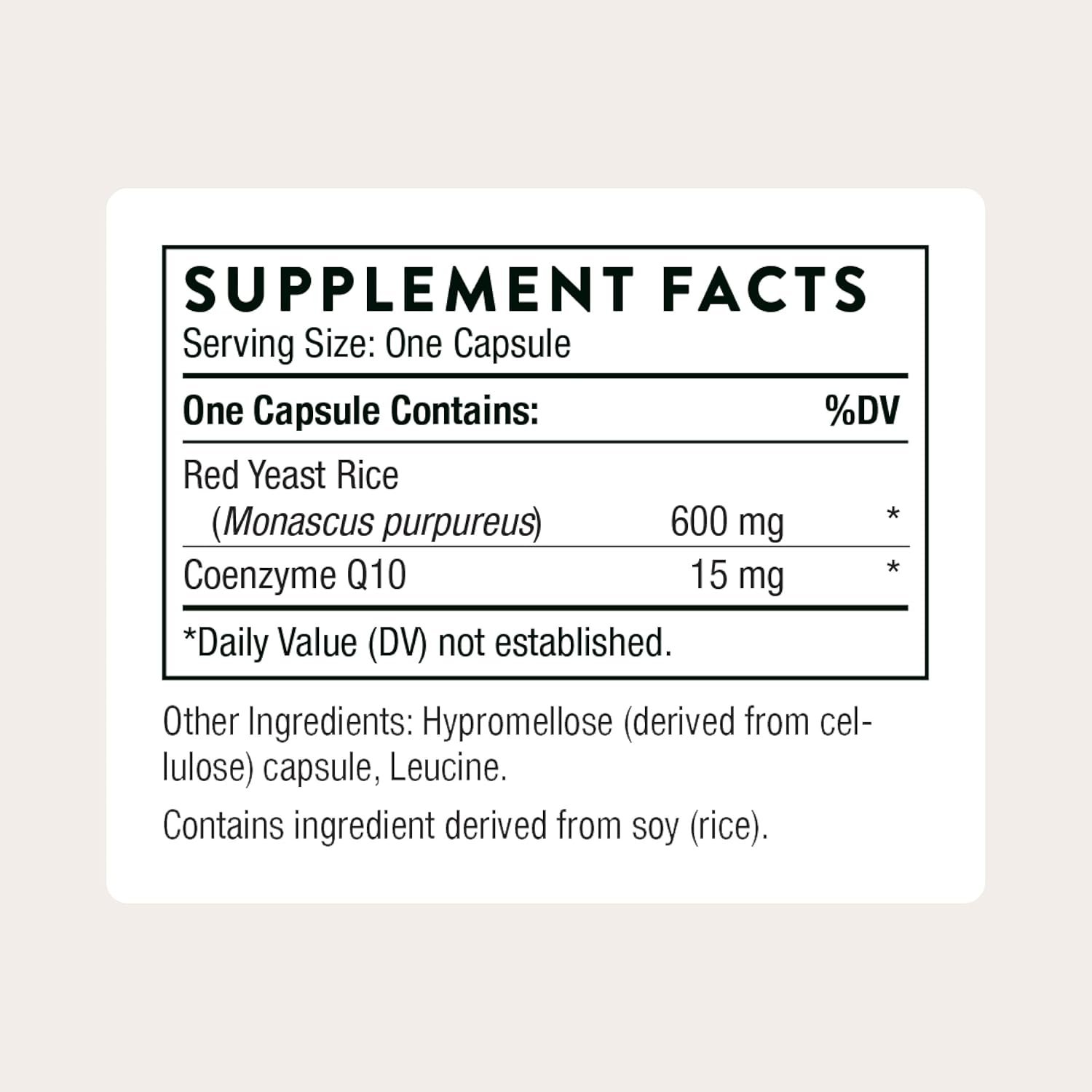 THORNE Red Yeast Rice + CoQ10, Provides Antioxidant Support*