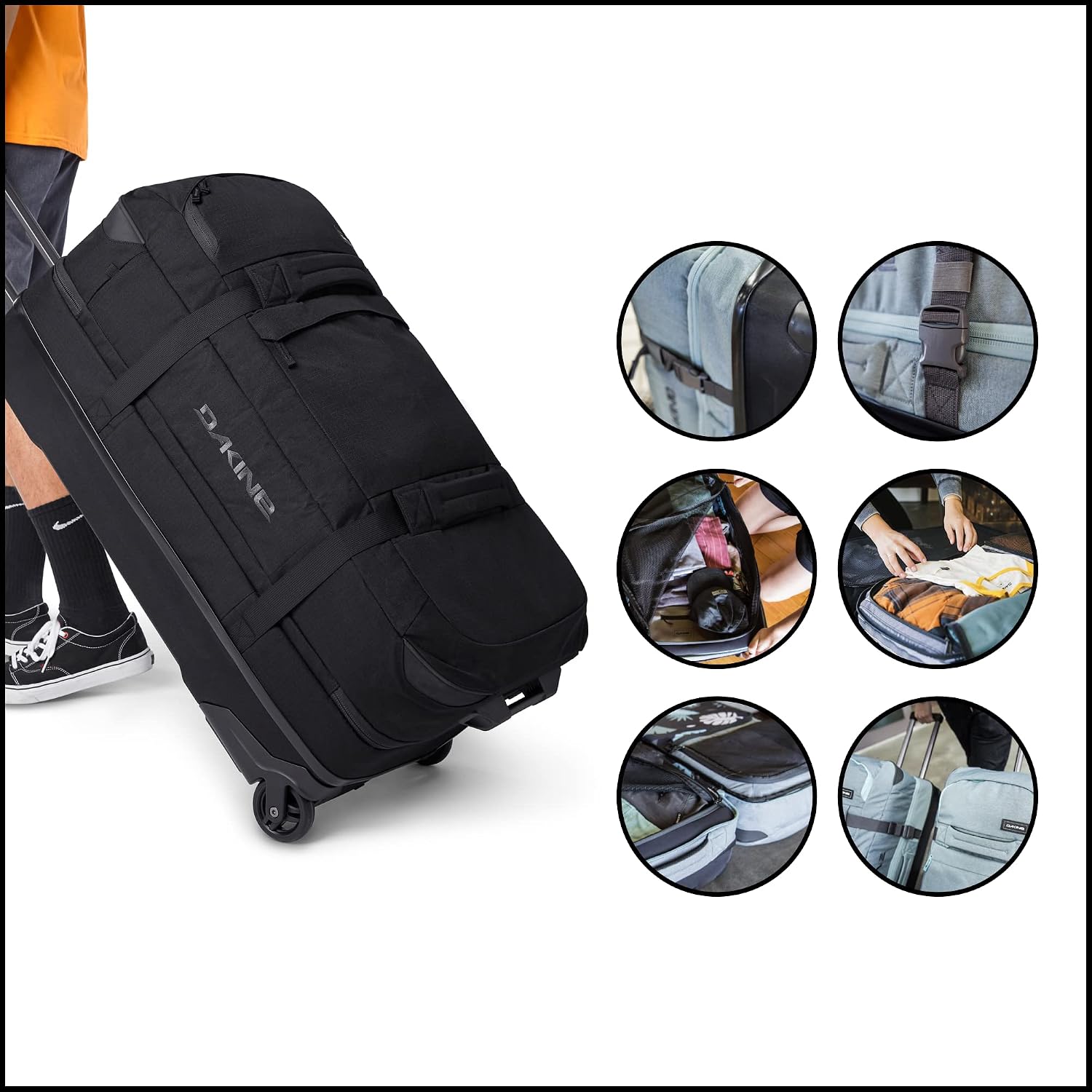 Dakine Split Roller Bag - Black, 110L