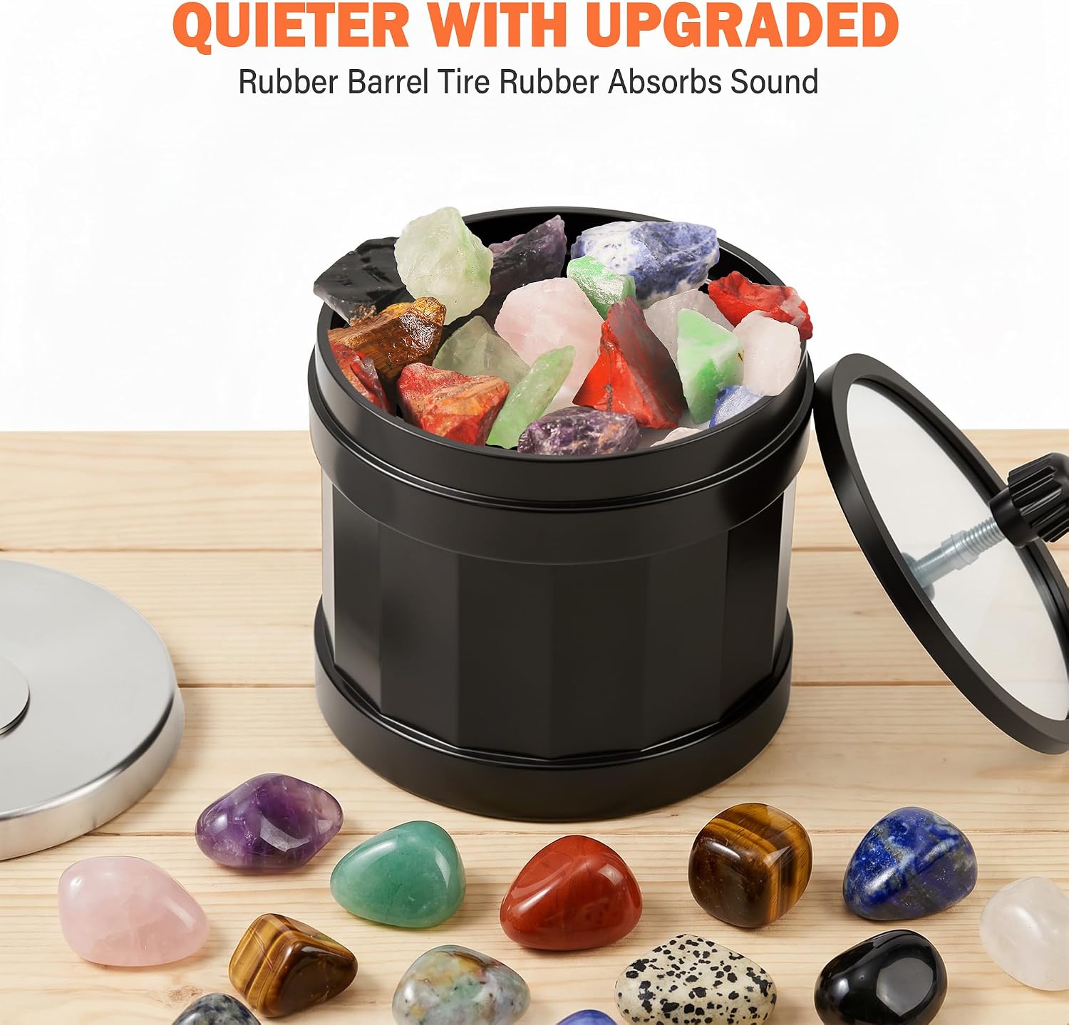 Professional Rock Tumbler Kit -6LB Rock Polisher(Double Barrel)