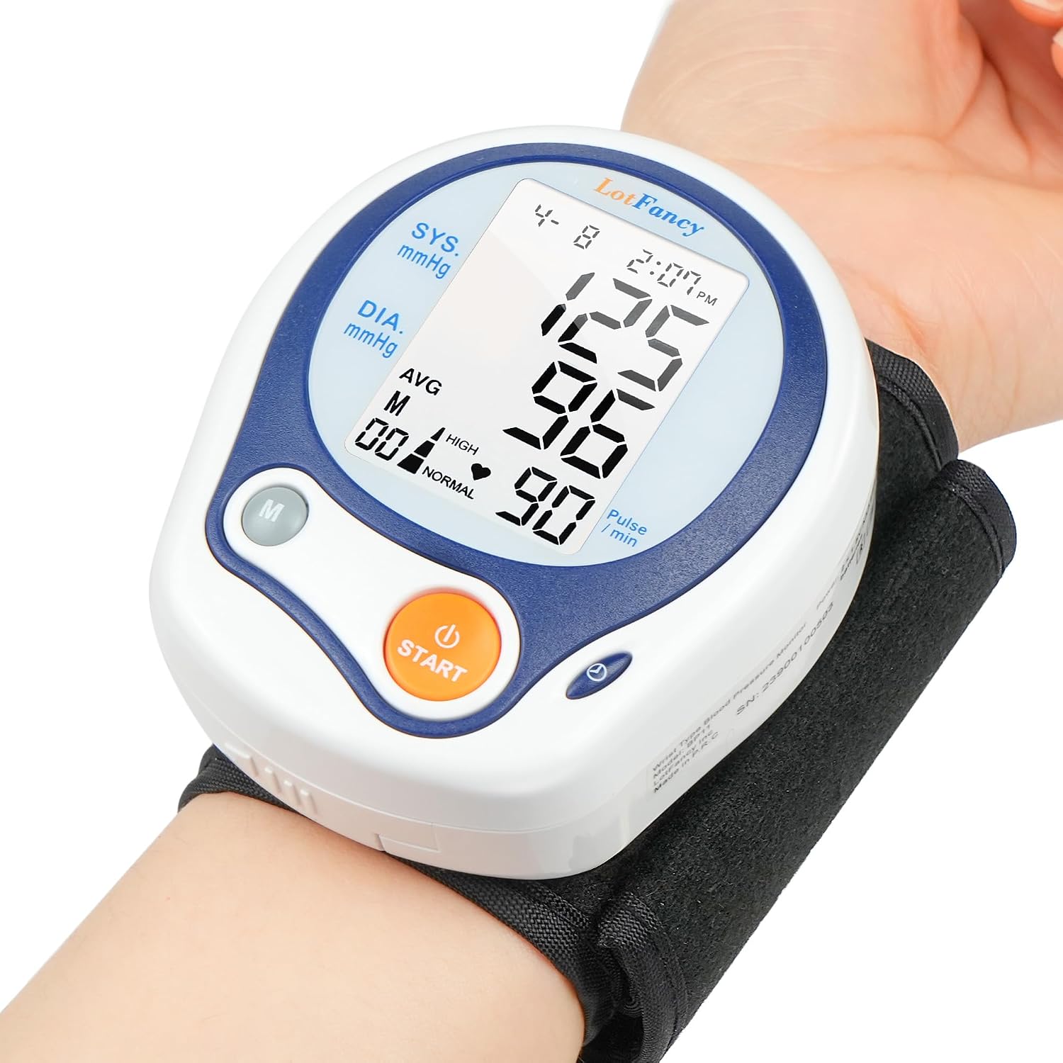 LotFancy Kids Wrist Blood Pressure Monitor for Home Use, BP Cuff 5”-8” for Small Adult, Digital Automatic Blood Pressure Cuff 60 Readings, 1 User