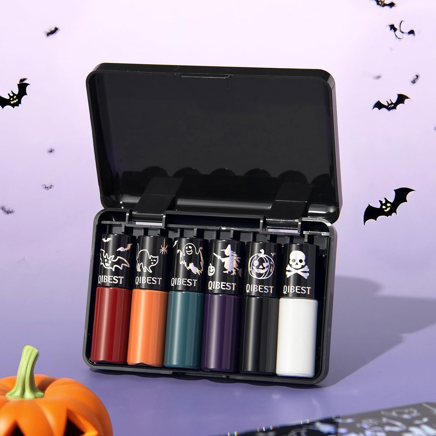QiBest 7Pcs Matte Liquid Lipstick + 1Pcs Lip Plumper Makeup Set Kit, Pigmented Long Lasting Lip Gloss Set
