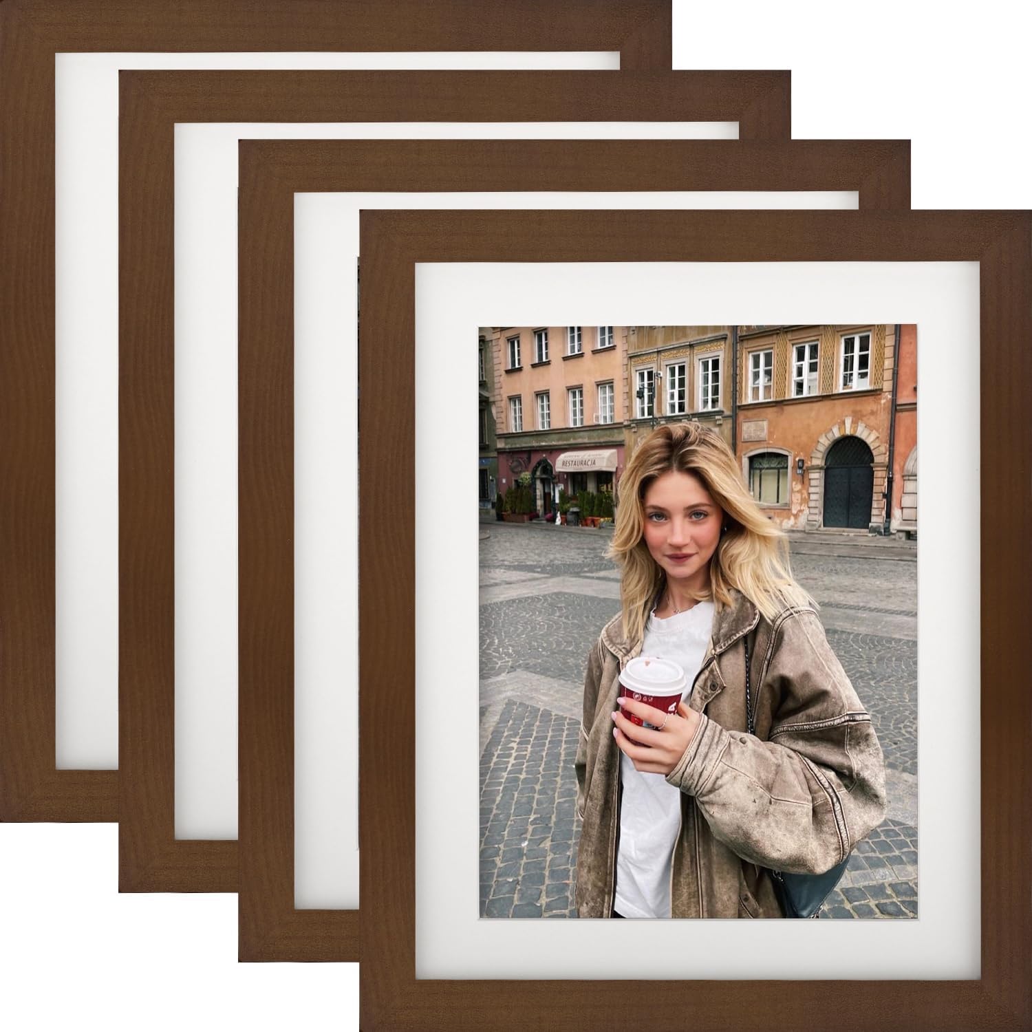 WUTL 8x8 Black Picture Frames Square