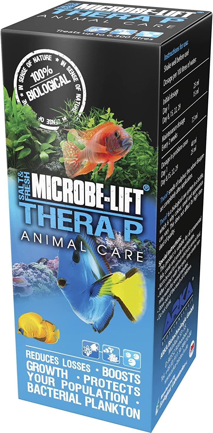 MICROBE-LIFT THERAPH16 TheraP Fish Care Treatment for Freshwater and Saltwater Home Aquariums and Tanks, 16 Ounces