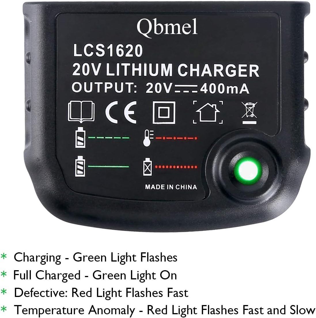20Volt Li-Ion Battery Charger Replacement for Black+Decker LCS1620 90590282 20V MAX Lithium Ion Battery LBXR20 LBXR20-OPE LB20 LBX20 LBX4020
