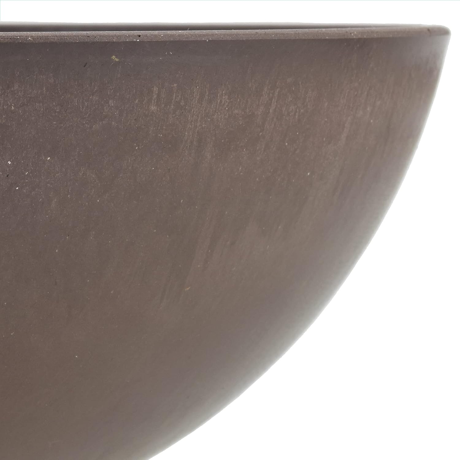 PSW Pot Collection M30DC 12-inch Plastic/Stone/Wood Composite Low Bowl Planter – No Drainage Hole (Drillable), Shallow Indoor/Outer Pot for Succulents, Bonsai, Fairy Gardens, Herbs, Dark Charcoal