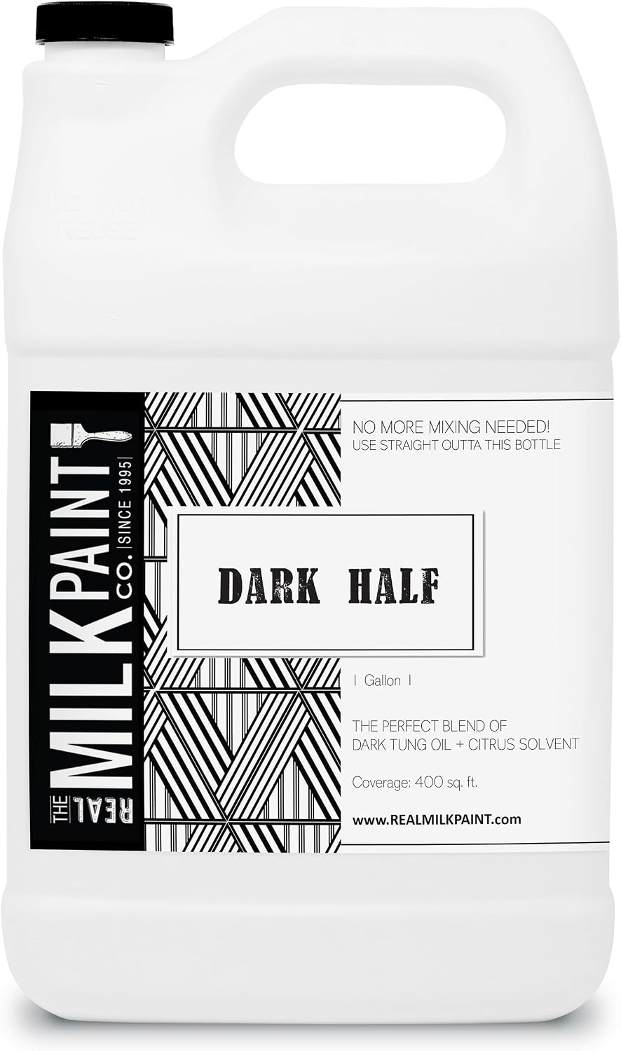 Real Milk Paint Dark Half, Dark Tung Oil and Orange Peel Oil for Wood Finishing, Cutting Boards, Butcher Blocks, Wood Floors, Clay, Stone, and Slate, Food Grade, 1 Gallon