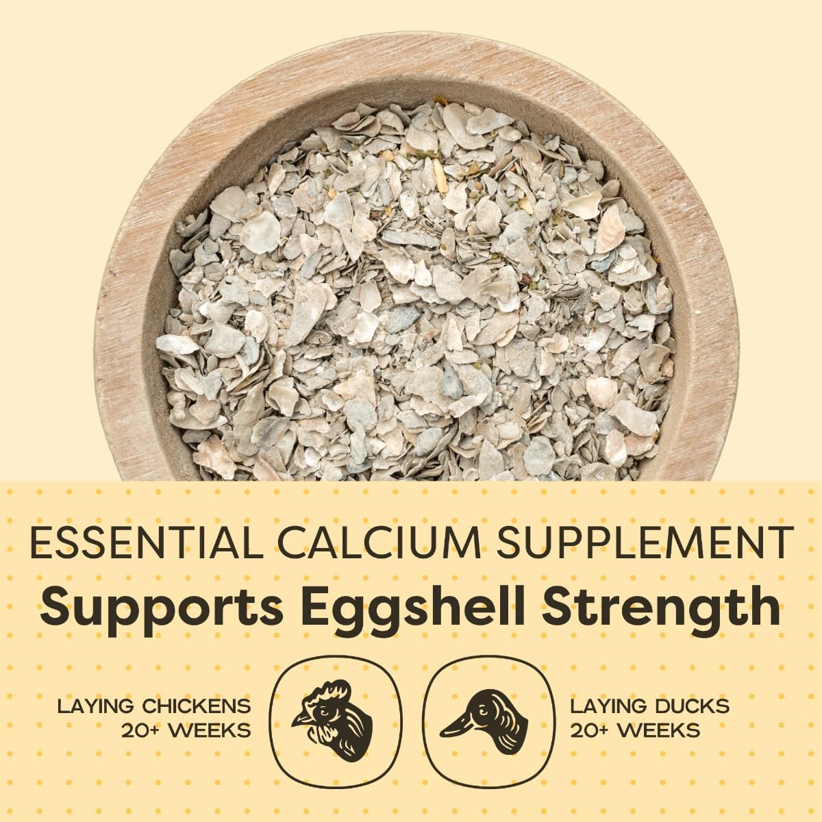 Scratch and Peck Feeds | Oyster Shell Chickens & Ducks | 4 lb Pouch | Essential Calcium Supplement for Eggshell Strength and Hen Health, All Natural, Sustainably Sourced