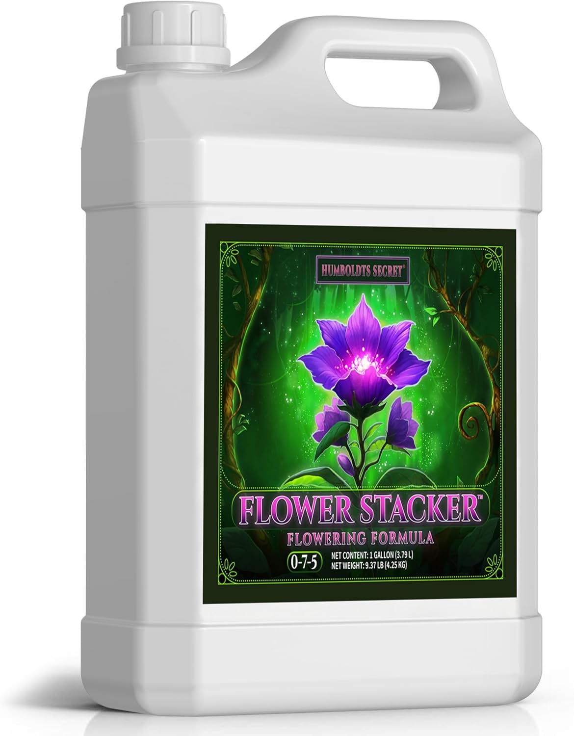 Humboldts Secret Flower Stacker | 0-7-5 Bloom Booster with Vitamin B1 | High Phosphorus Potassium Flowering Nutrients | Potting Soil Hydroponics Coco | Indoor & Outdoor Plants | 32 Ounce