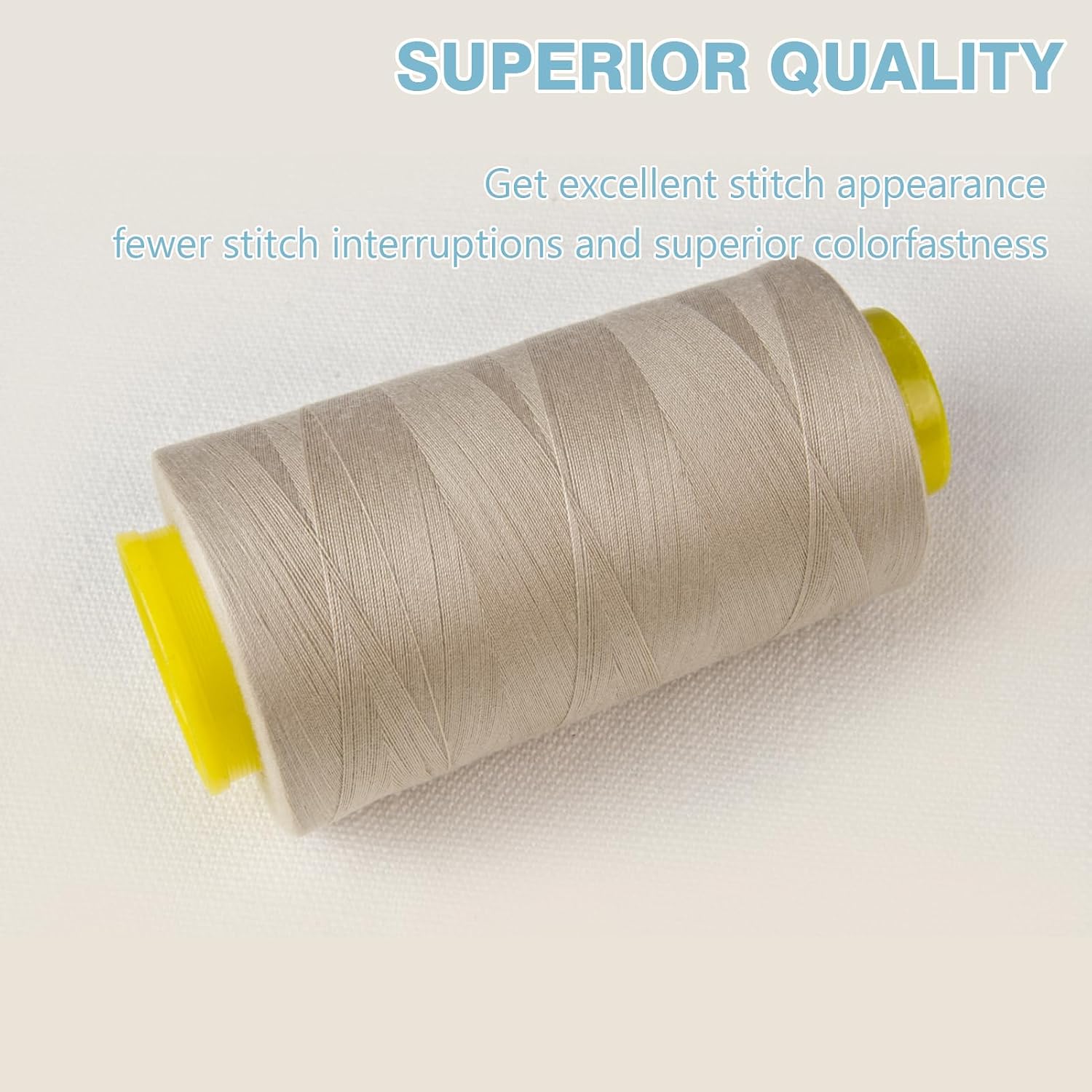 Black Serger Thread, All-Purpose Thread for Sewing, Polyester, 4 Cones of 3000 Yards Each Spool for Sewing Machine