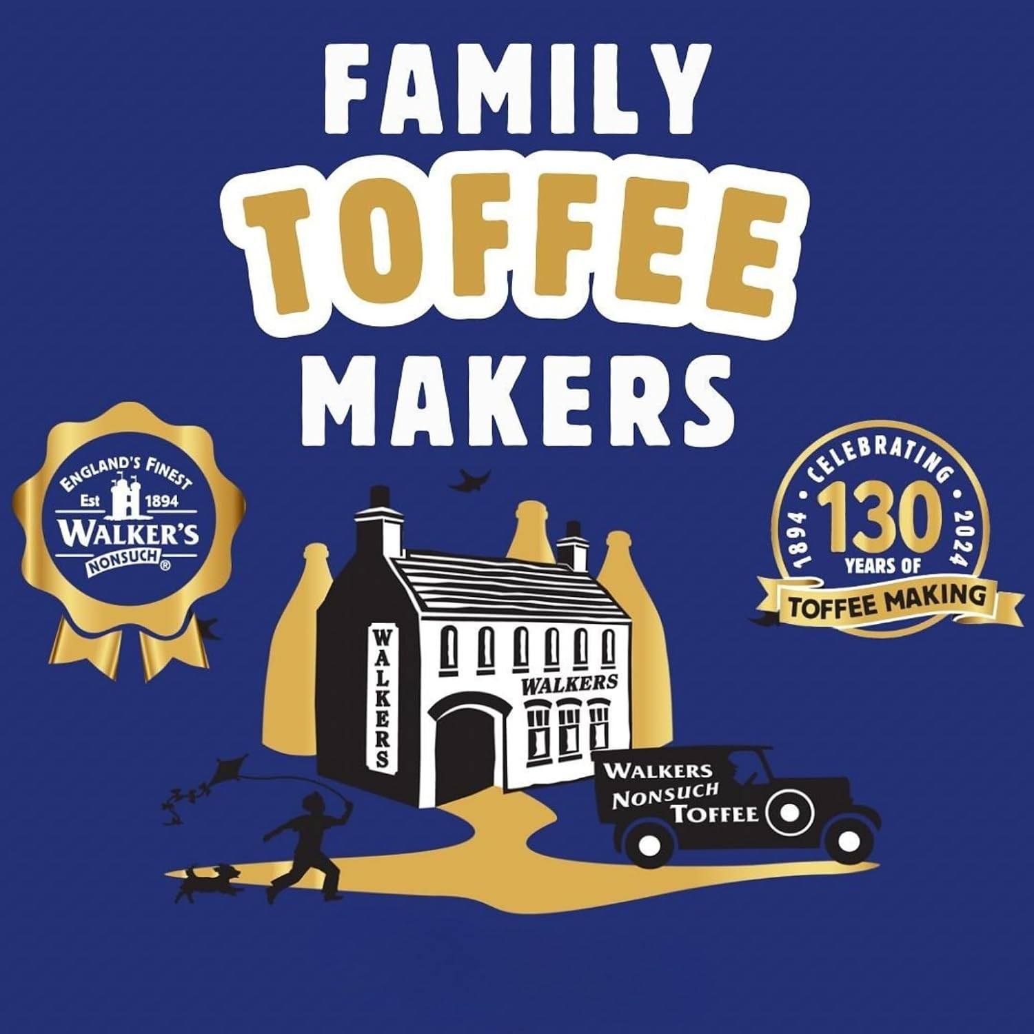 Walkers' Nonsuch Liquorice Toffees | with Condensed Milk & Black Treacle | Imported from the UK | Traditional British Candy | Old Fashioned Licorice Toffee | 44.09 Oz (1.25kg)
