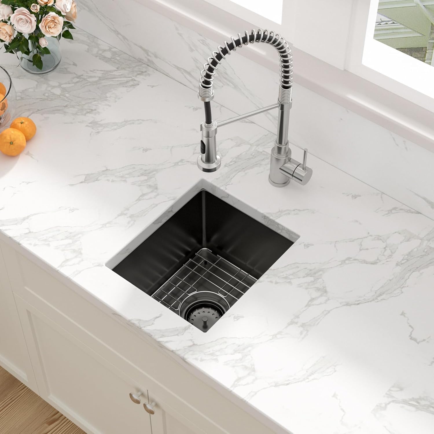 Sarlai 21 Inch Undermount Laundry Sink 21x18x12 Inch Undermount Laundry Utility Sink Deep Single Bowl 16 Gauge Stainless Steel Laundry Tub Sinks