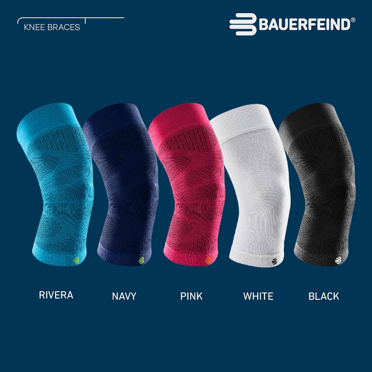 Bauerfeind Sports Compression Knee Sleeve - Lightweight Design with Gripping Zones for Knee Pain Relief & Performance