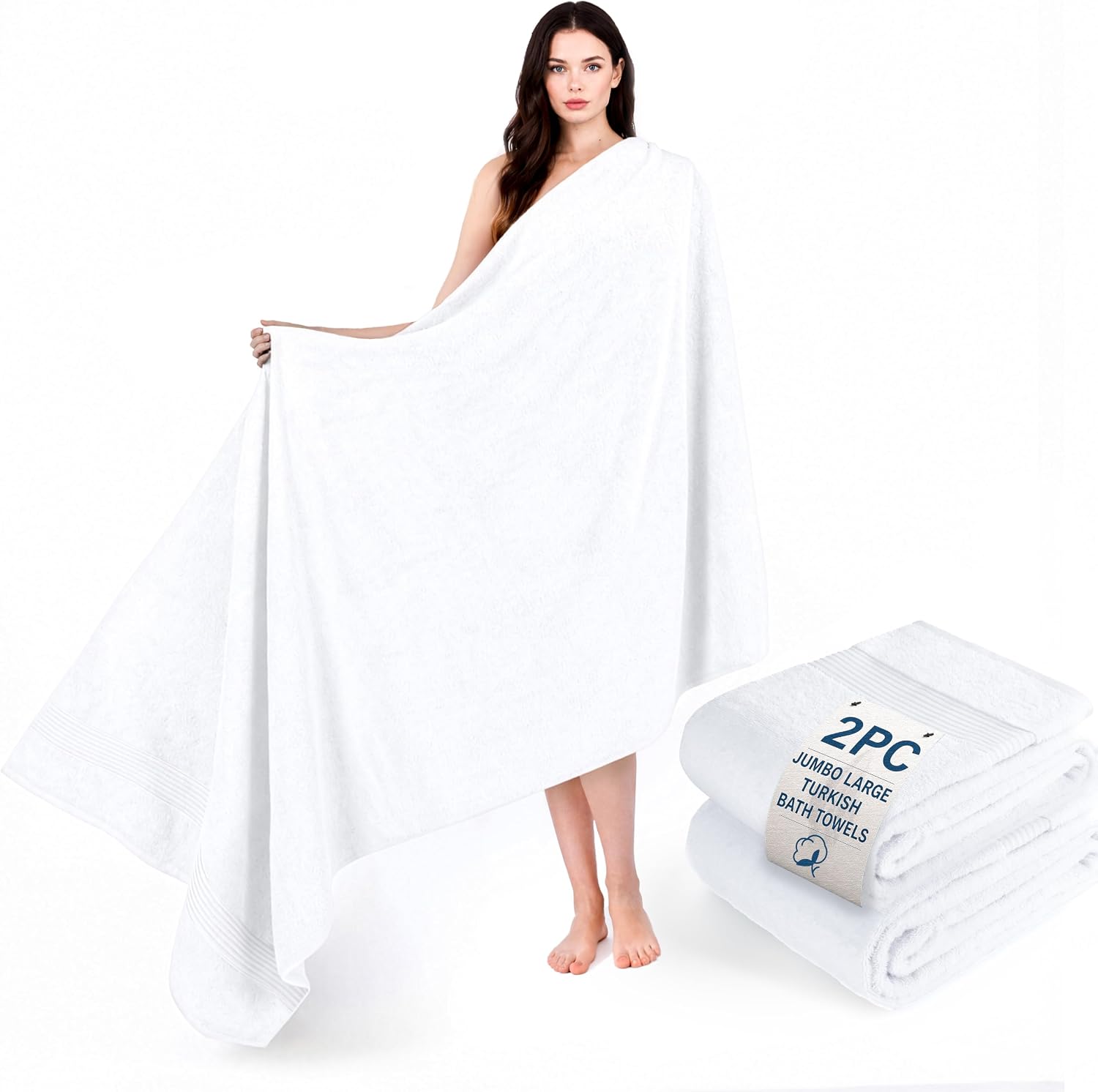 Cotton Paradise Towel Set of 6, 2 Bath Towels, 2 Hand Towels and 2 Washcloths Towels for Bathroom Sets, Smoke Gray