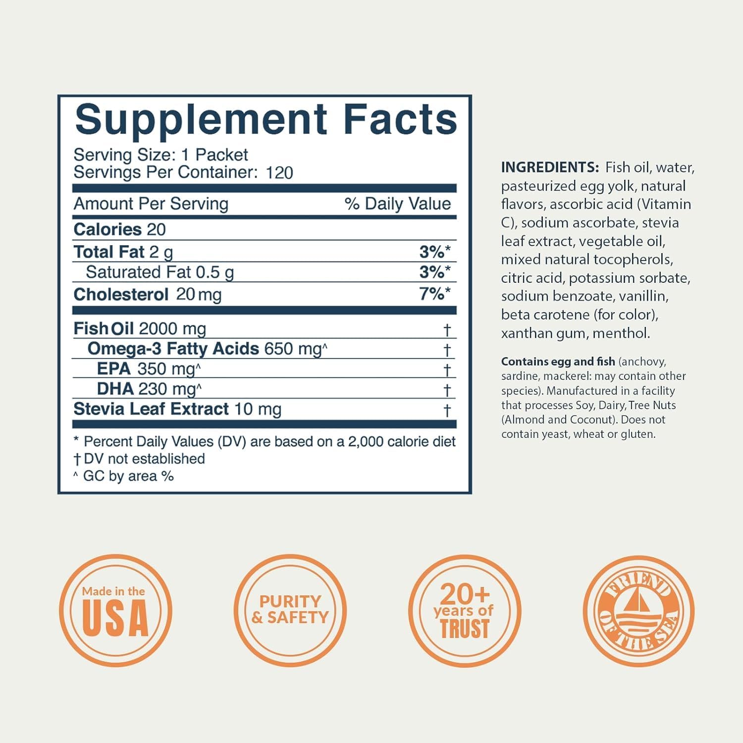 Coromega - Omega 3 Fish Oil Supplement - 30 Squeeze Packets - 650mg | Orange Flavor, 3X Better Absorption Than Softgels, Easy To Take, No Fishy Aftertaste, Convenient Daily Serving