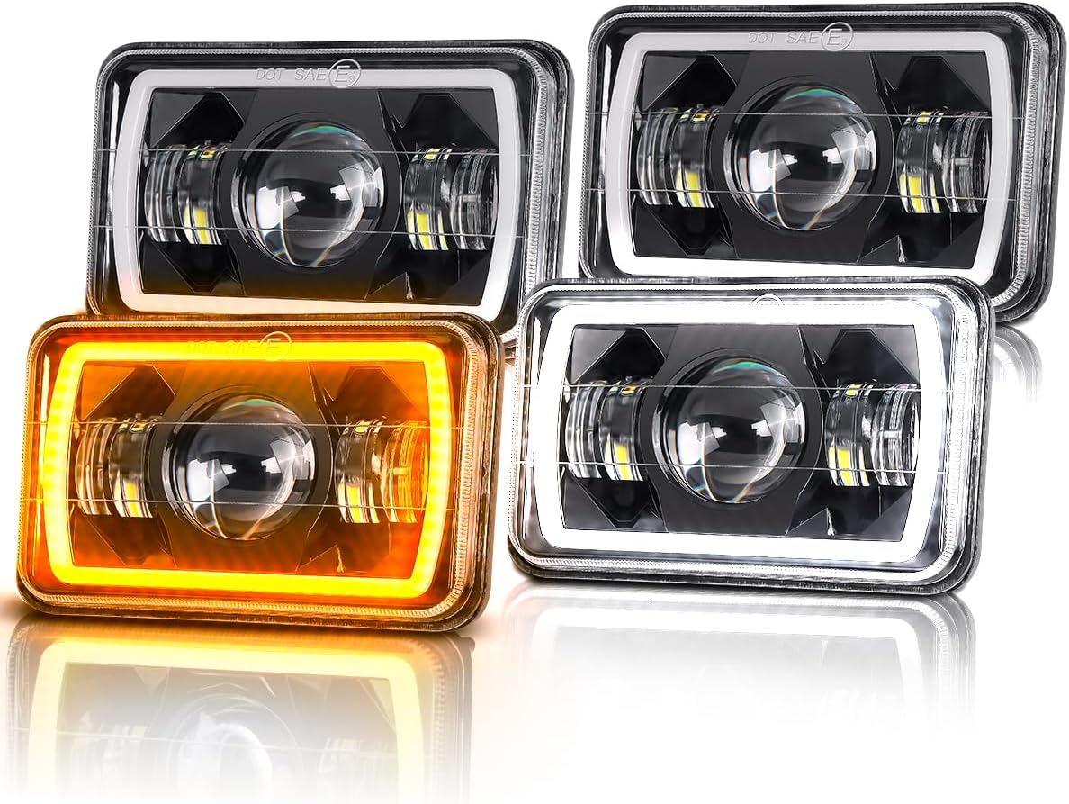 5x7/7x6in H6054 LED Headlights DOT Approved Hi/Low Sealed Beam 2PCS