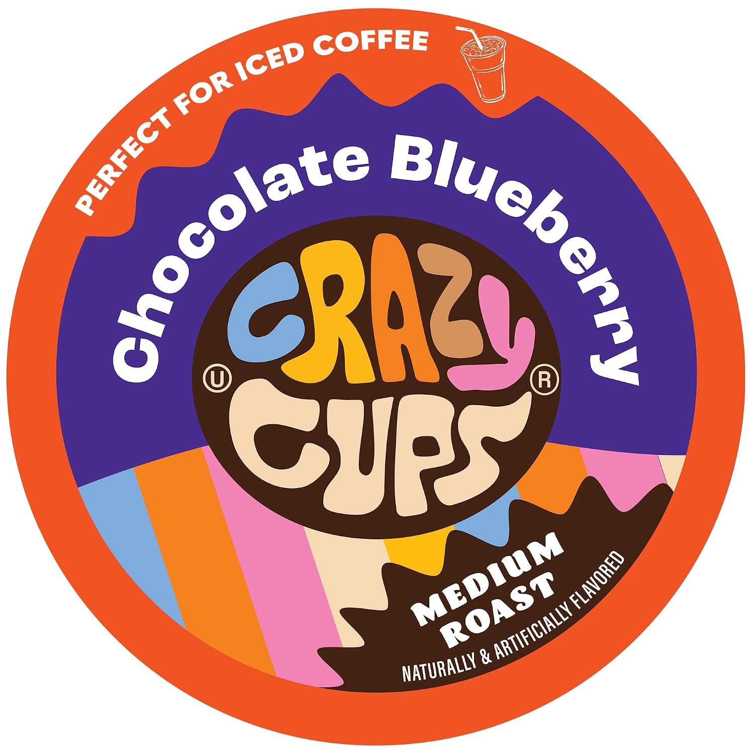 Crazy Cups Flavored Coffee for Keurig K-Cup Machines, Peppermint Chocolate Mocha, Hot or Iced Drinks, 22 Single Serve, Recyclable Pods