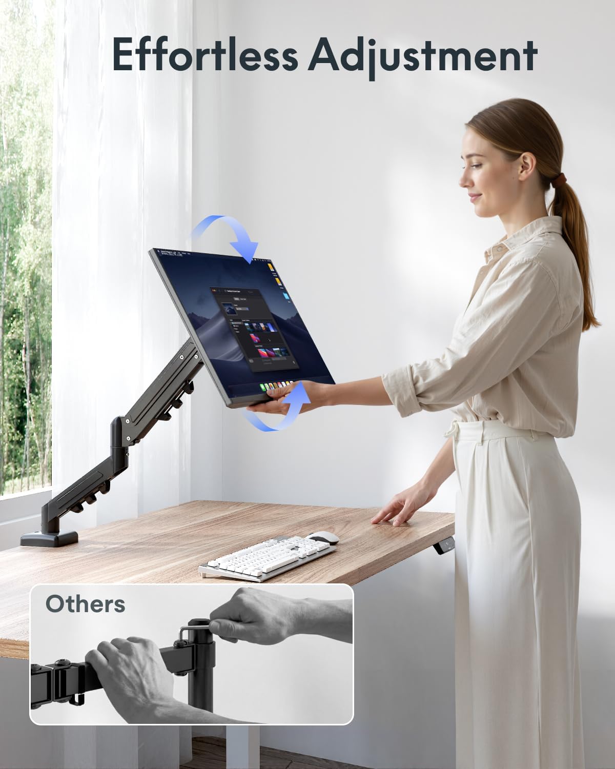 FLEXISPOT EN2 48"x24" Standing Desk with Power Strip Bundle, Black