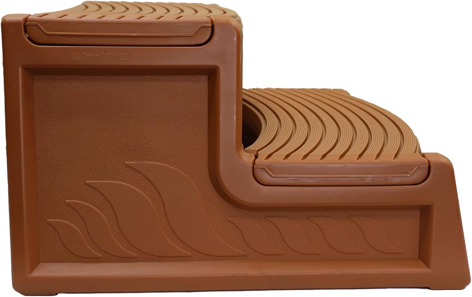 Confer Plastics Resin Multi Purpose Outdoor Non Slip Portable Spa and Hot Tub Handi-Step Deck Patio Steps Accessories, Charcoal Grey
