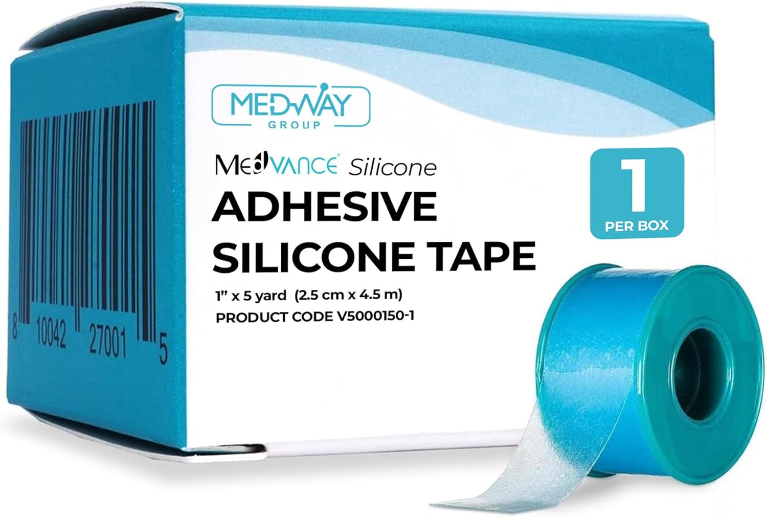 MedVance Silicone Adhesive Medical Tape, Scar Sheet,1" x5' (1 Pack)