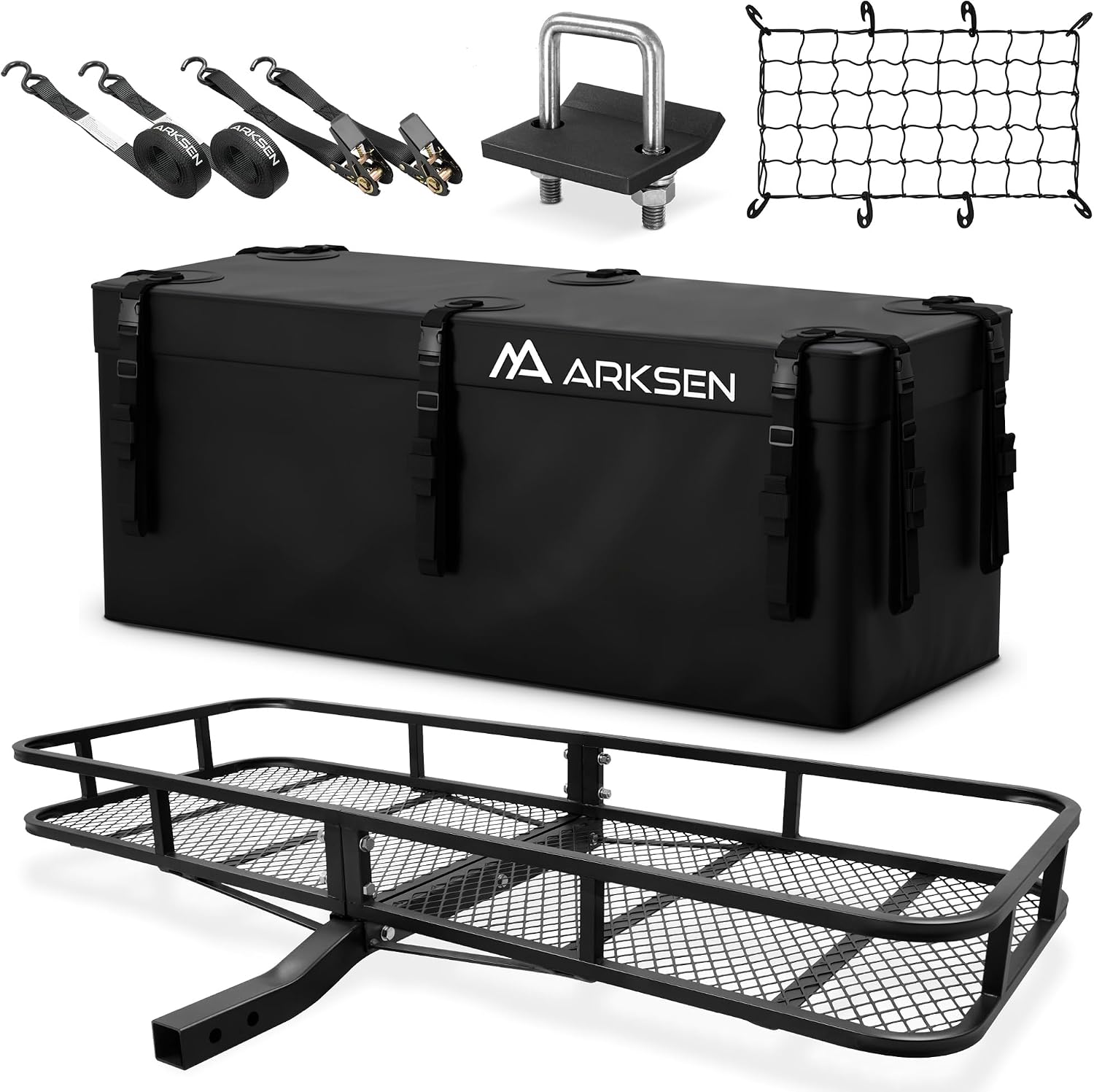 ARKSEN 60" x 23" x 5.5" Hitch Cargo Carrier, 500 Lbs Capacity Luggage Rack