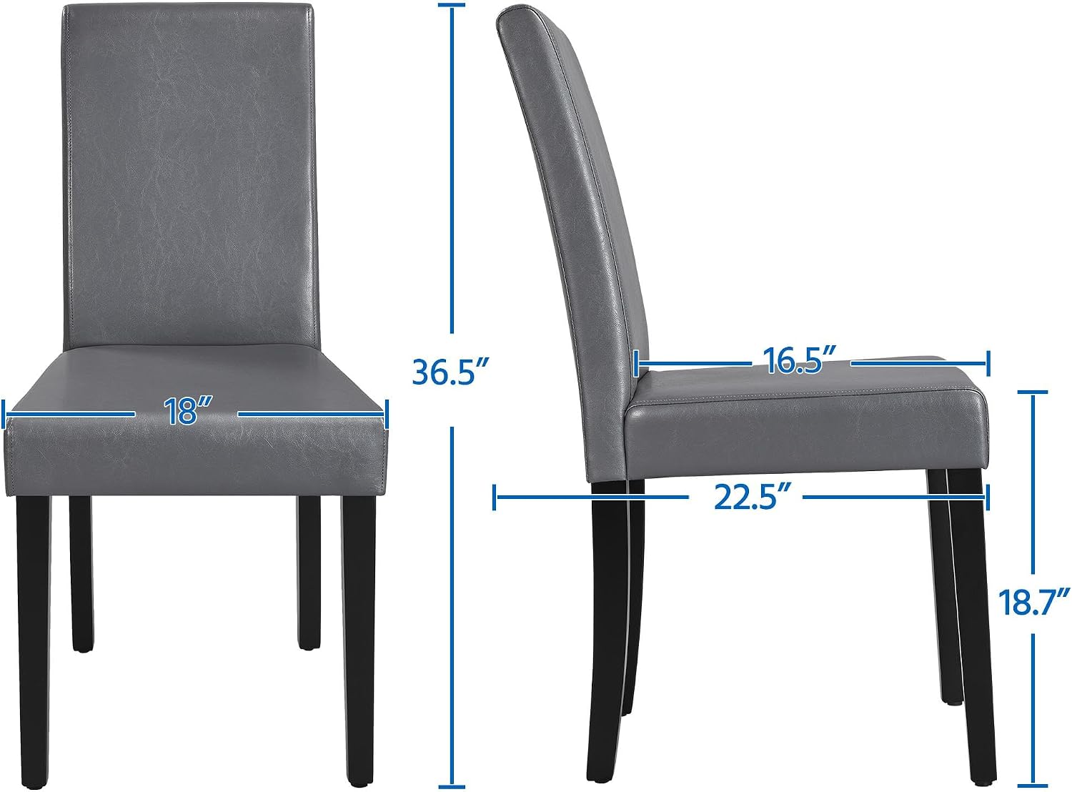 Yaheetech Dining Chairs Set of 8 Upholstered Kitchen Chairs Dark Brown