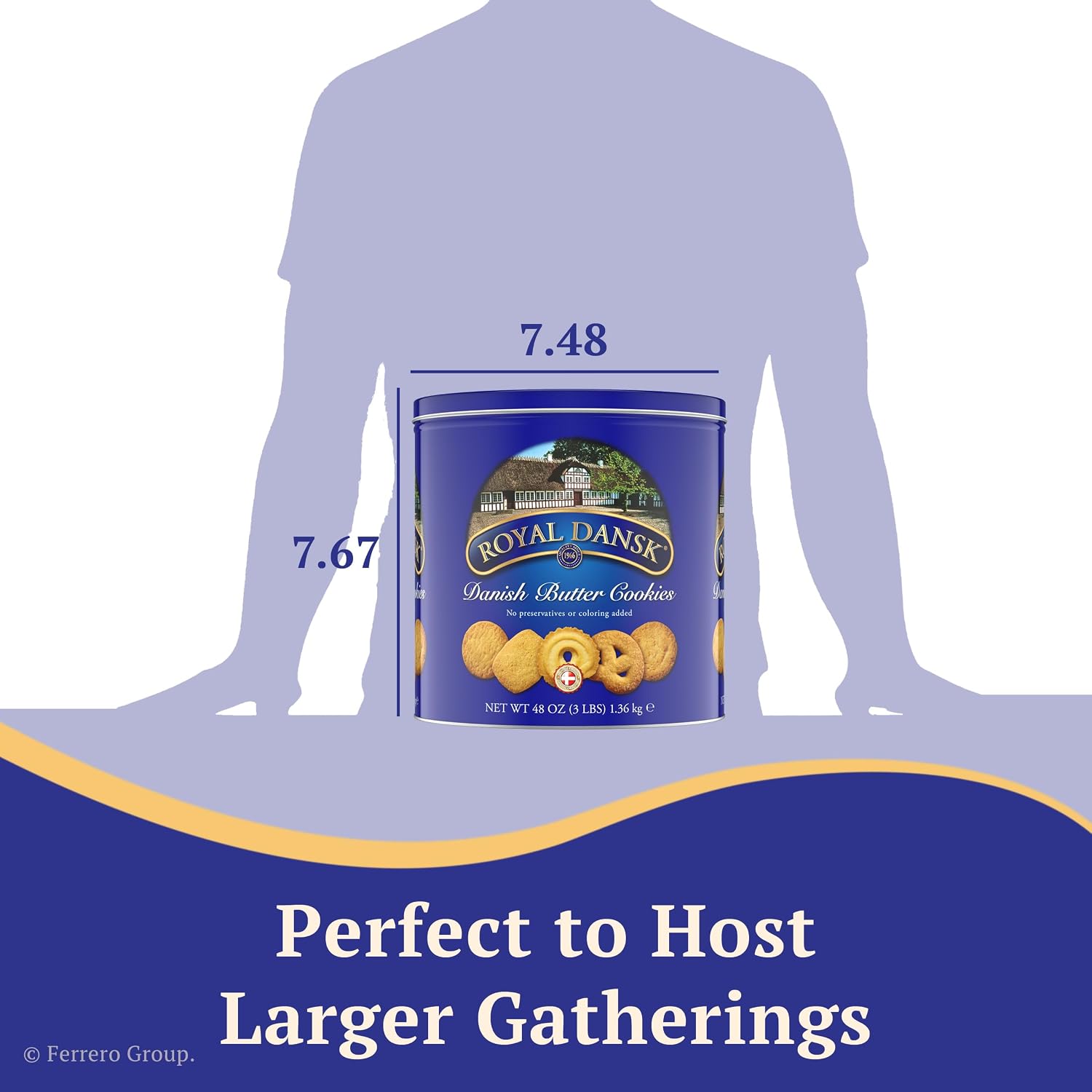 Royal Dansk Butter Cookies, Premium Assorted Cookies Made with Real Butter, Great for Sharing and Hosting, 12 oz