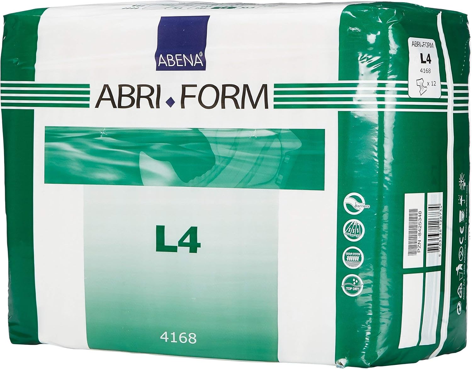 Abena Abri-Form Comfort Plastic-Backed Briefs, Level 4, (Medium To Large Sizes) Medium, 14 Count | Disposable