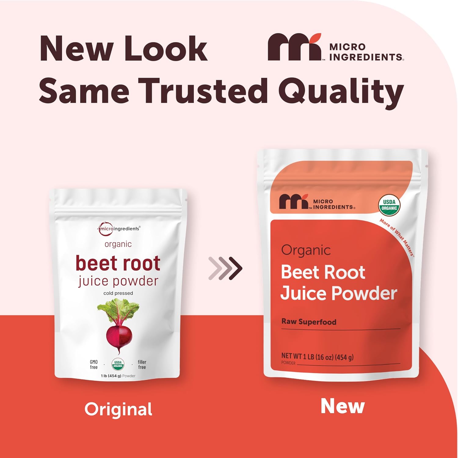 Micro Ingredients Organic Beet Root Juice Powder, 1 Pound | Water Soluble, Raw Beet Supplement | Powder Drink Mix for Smoothies & Recipes | Non-GMO