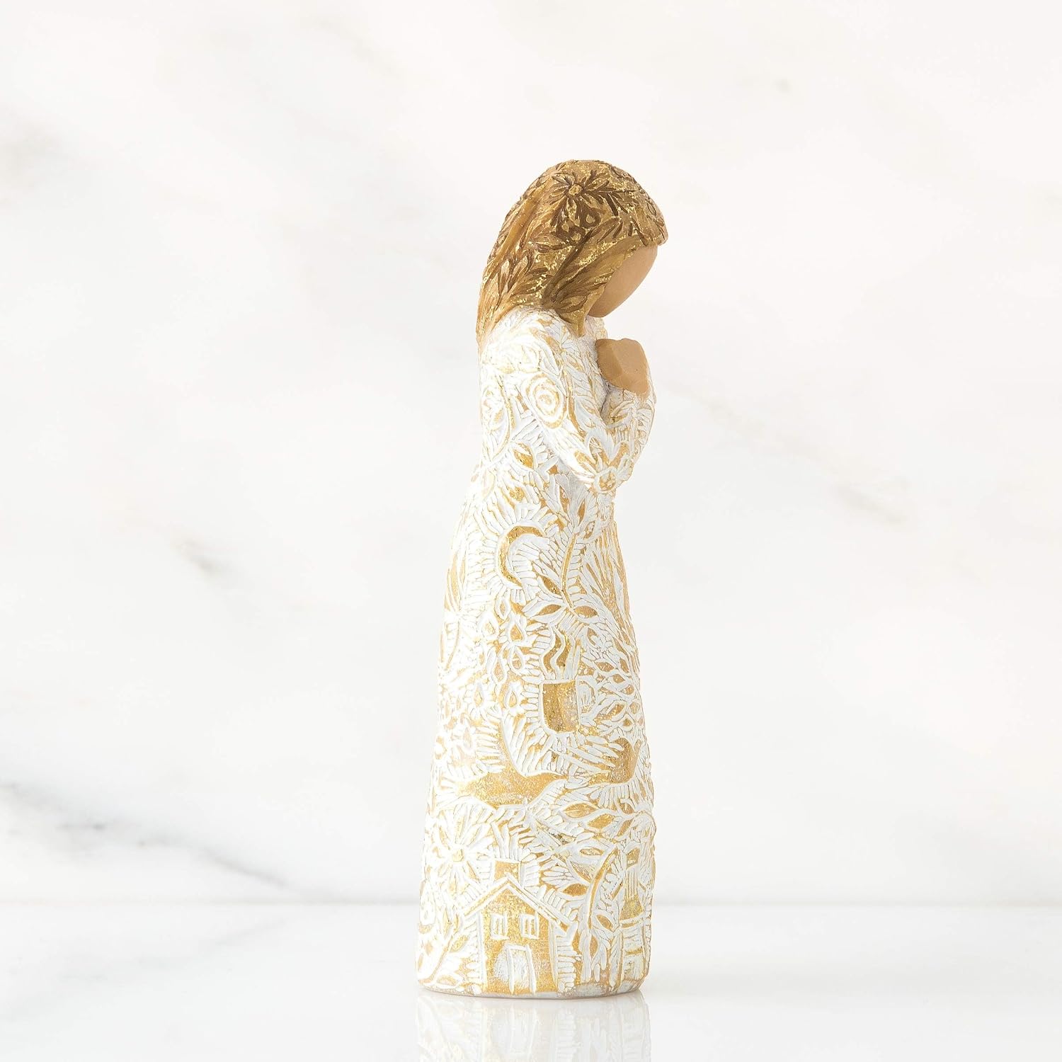Willow Tree Quietly, Sculpted Hand-Painted Figure | Cast from a Susan Lordi Original Carving, Gift Offering Comfort, Peace, Support and Inner Strength, Includes Enclosure Card