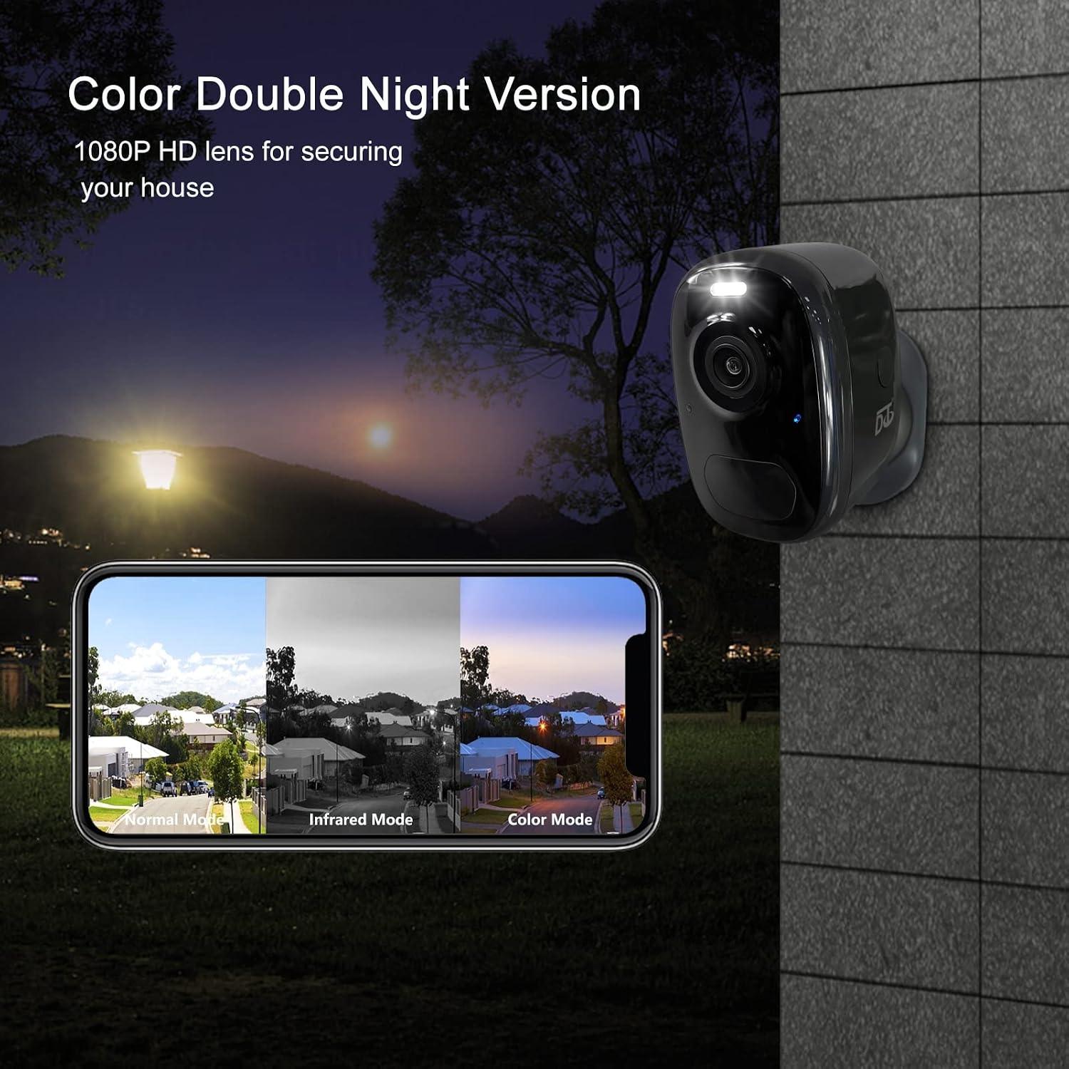 DCT Magnetic Security Camera Outdoor: See Who at Door in 2K - 10s No-Drill