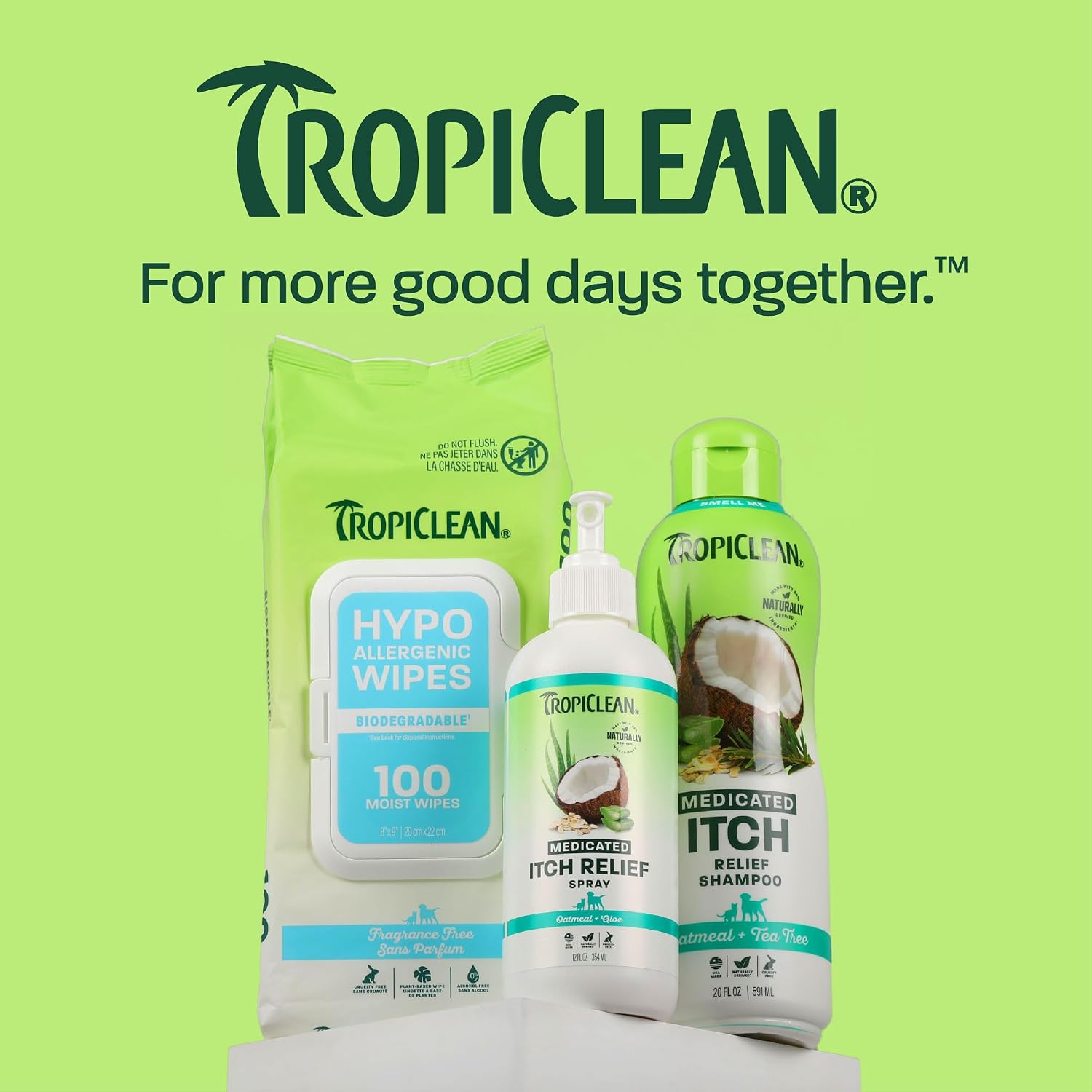 TropiClean Deodorizing Dog Shampoo for Smelly Pets, Long Lasting Odor Control, Puppy Safe, Made in the USA, Berry Scent, Cat Friendly, 20oz.