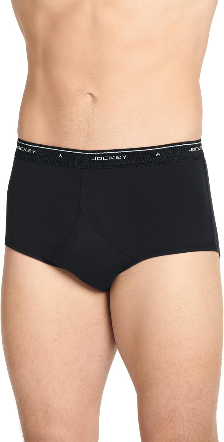Jockey Classic Full Rise Brief- 6 Pack - 100% Cotton Underwear for Men