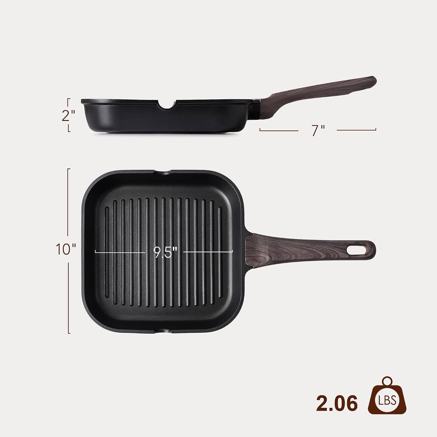 SENSARTE Nonstick Griddle Grill Pan, Pro-Grid Reversible Grill & Griddle Pan, Two Burner Cast Aluminum