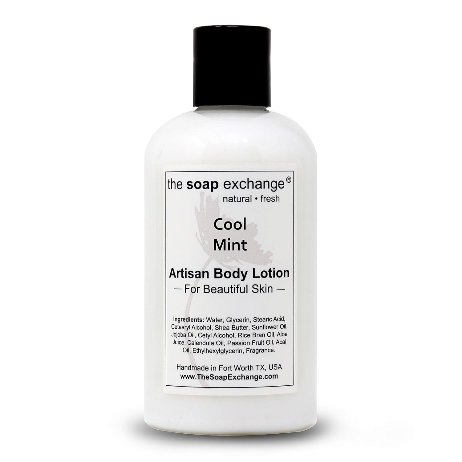 The Soap Exchange Body Lotion - Strawberries & Champagne Scent - Hand Crafted 8 fl oz / 240 ml Natural Artisan Skin Care for Hand, Face, & Body, Moisturize, Hydrate, & Protect. Made in the USA.